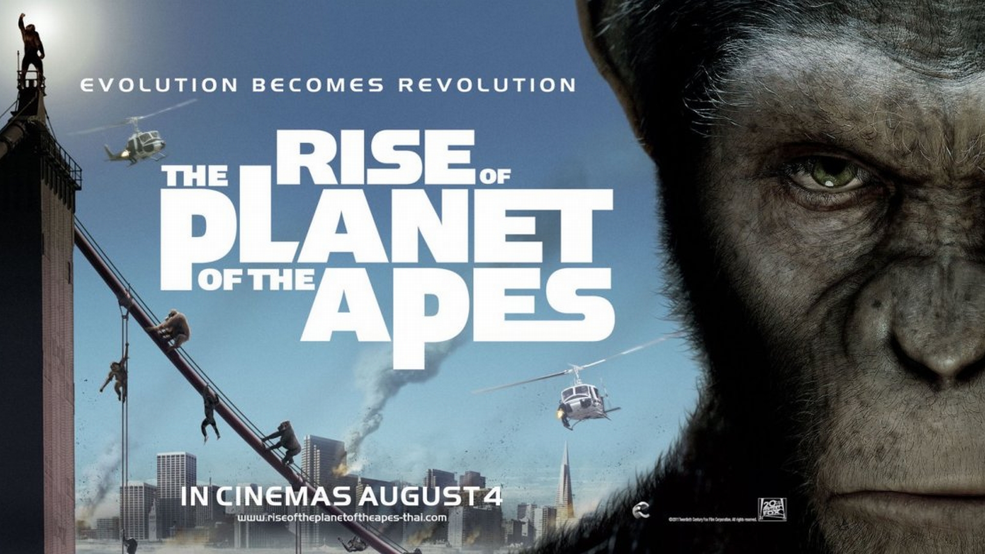 Rise Of The Planet Of The Apes Hd - HD Wallpaper 