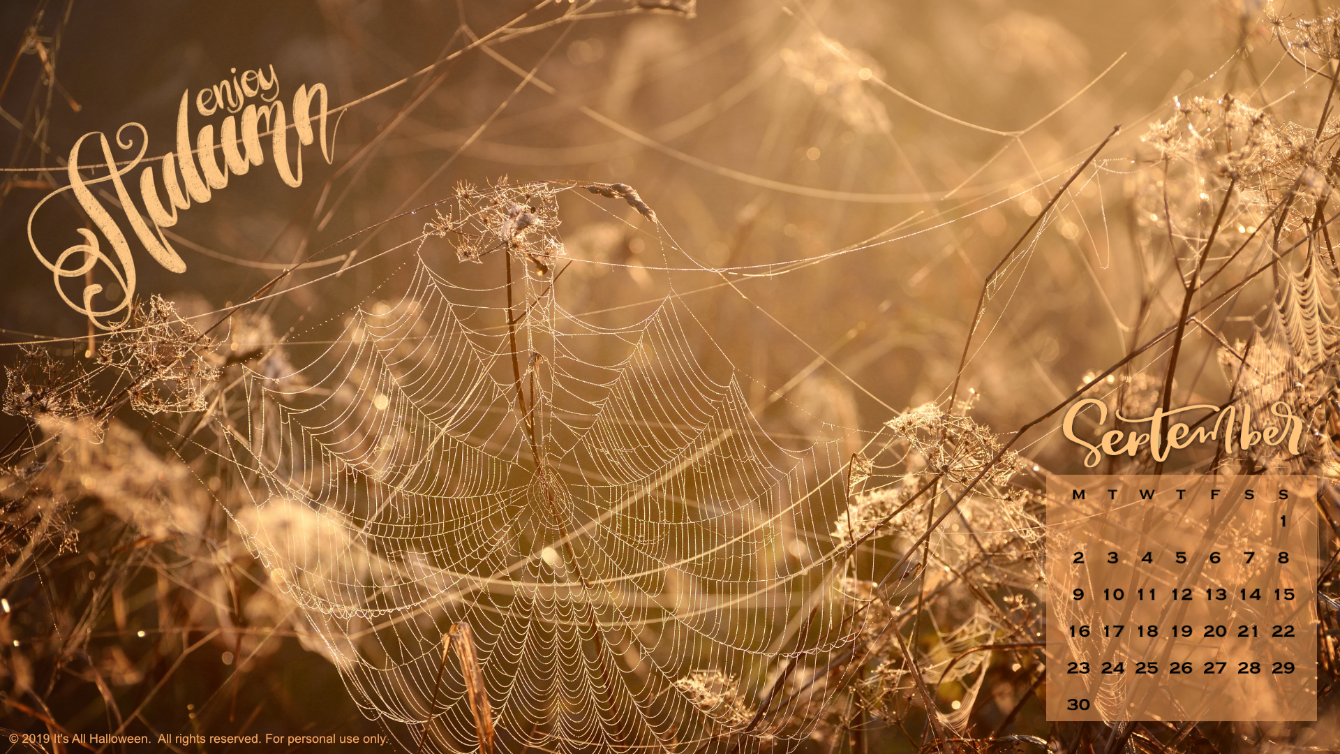 September 2019 Calendar Monday Start - Halloween 2019 Calendar - HD Wallpaper 