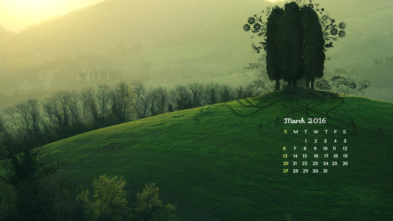 March Hd Wallpaper Calendar 2016 For Desktop, Download - Salt Spring Island Monster Lab - HD Wallpaper 