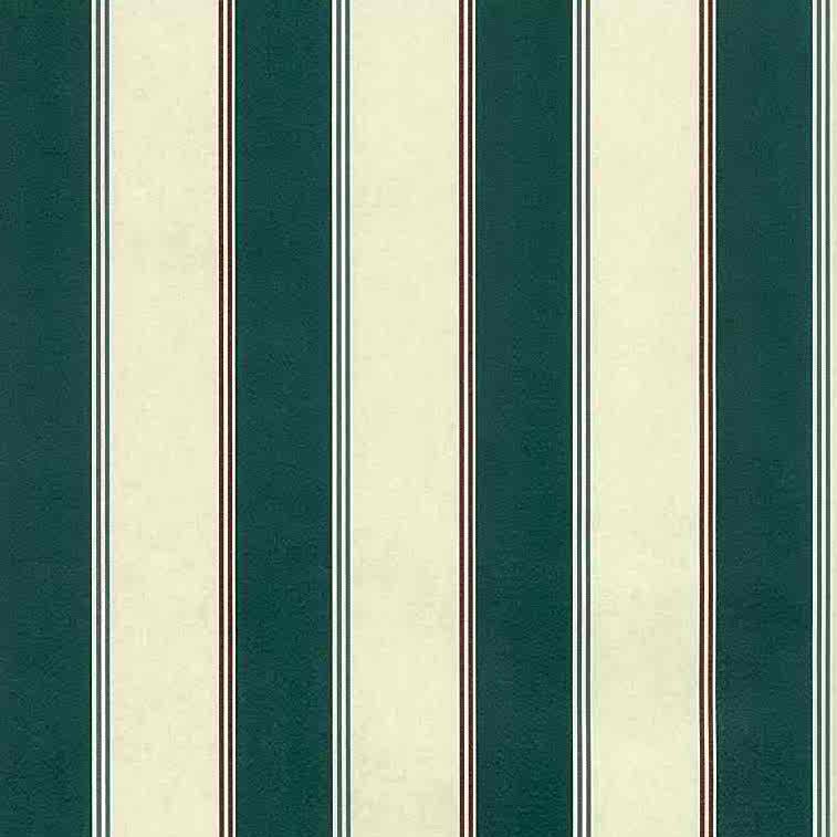 Green Cream Stripe Vintage Wallpaper, Red, Blue, Dining Wallpaper