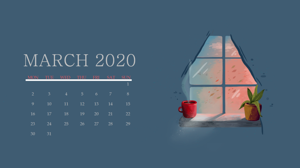Cute March 2020 Wallpaper - March 2020 Calendar Desktop - HD Wallpaper 