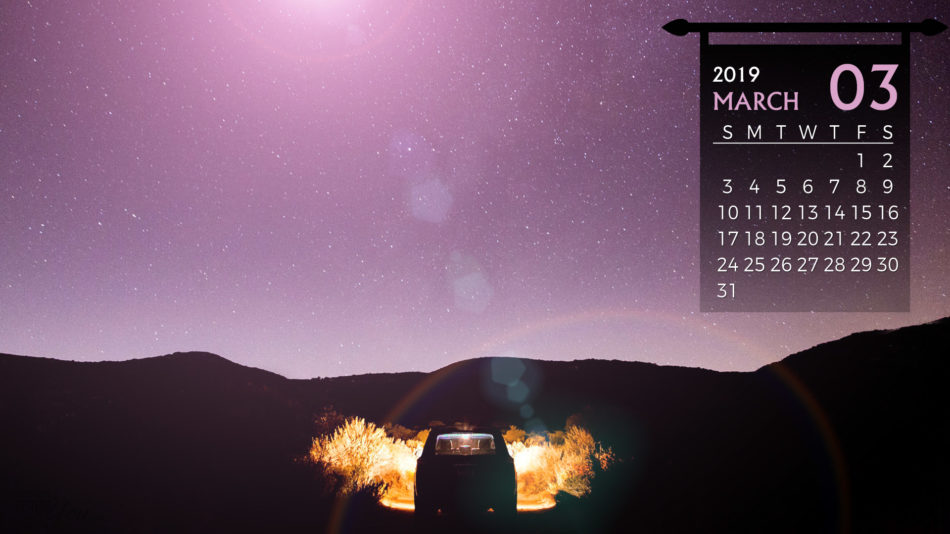 March 2019 Calendar Hd Desktop Wallpaper - Road - HD Wallpaper 
