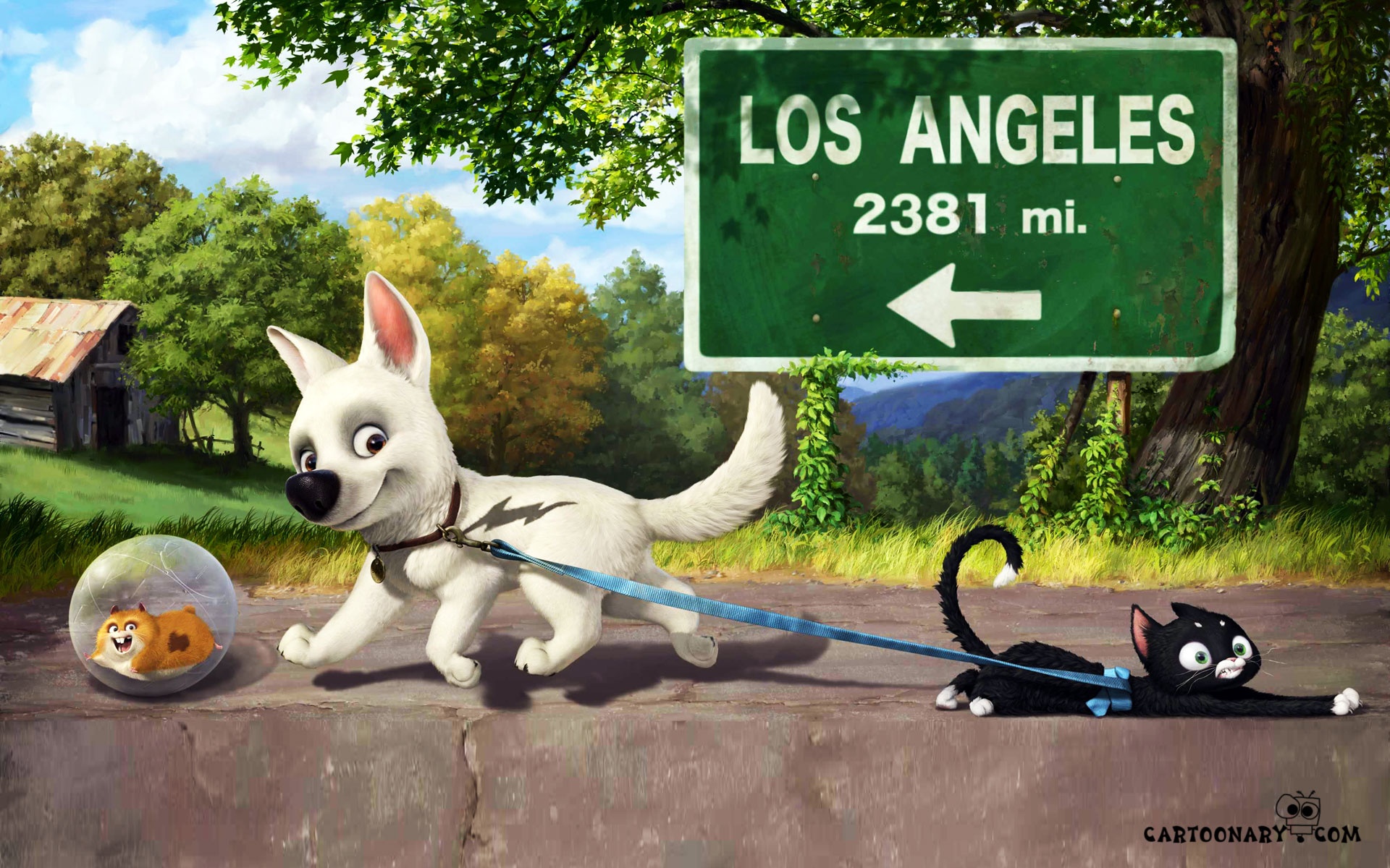 Bolt, Mittens And Rhino - Bolt Disney - HD Wallpaper 