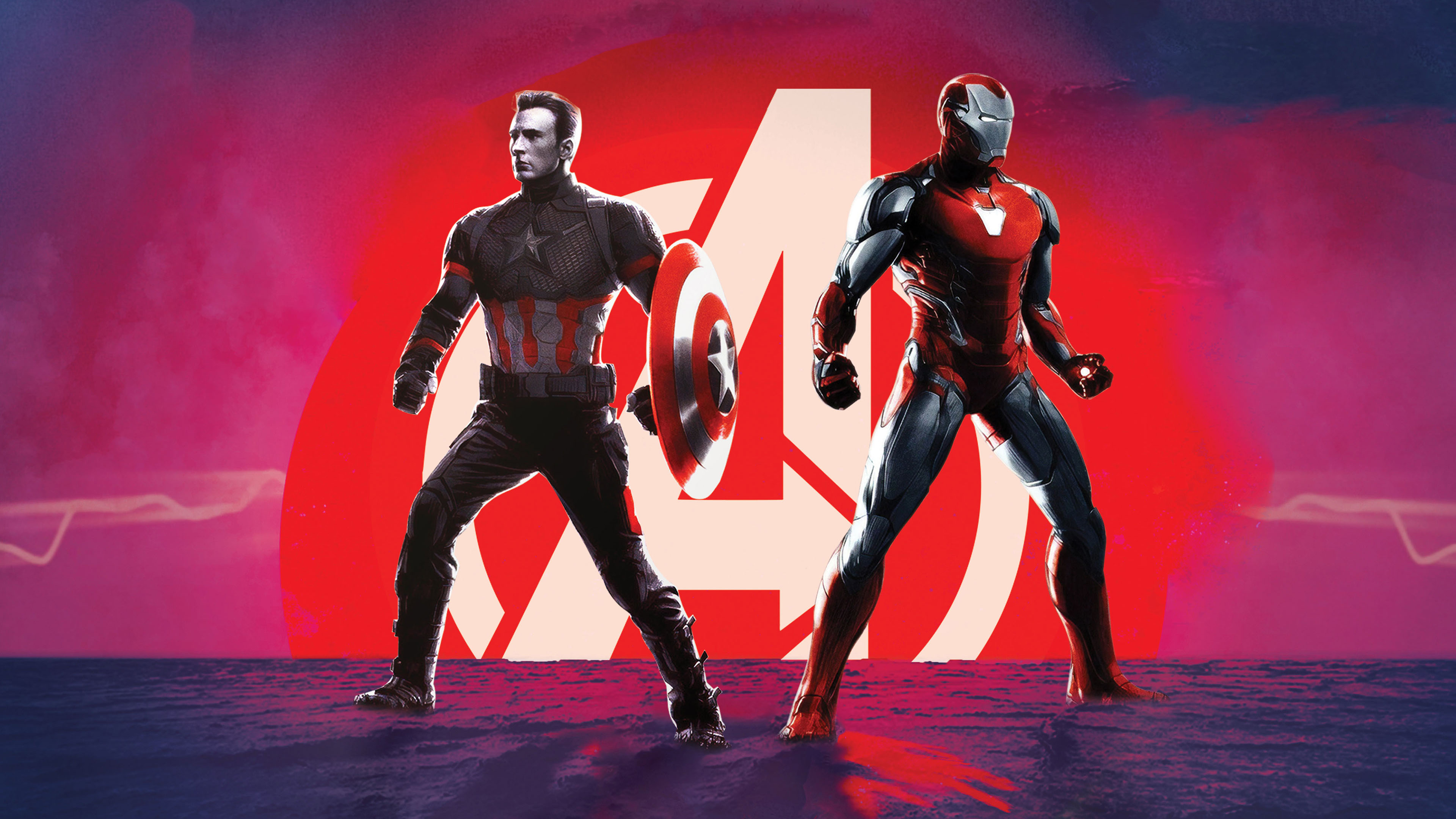 Captain America Iron Man In Avengers Endgame 4k Wallpapers - Captain America  And Iron Man Endgame - 3840x2160 Wallpaper 