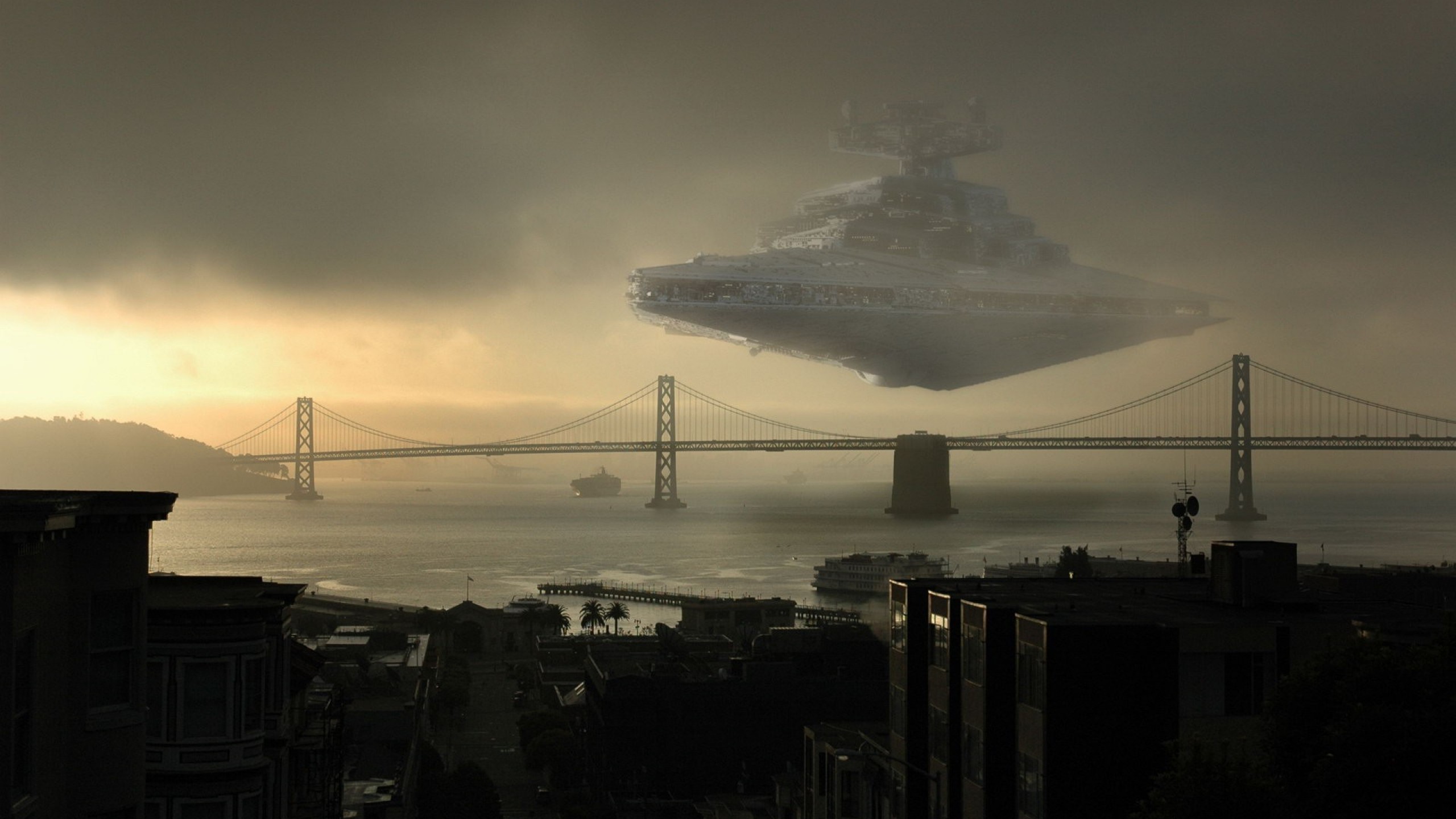 Imac - Star Destroyer Over Bridge - HD Wallpaper 