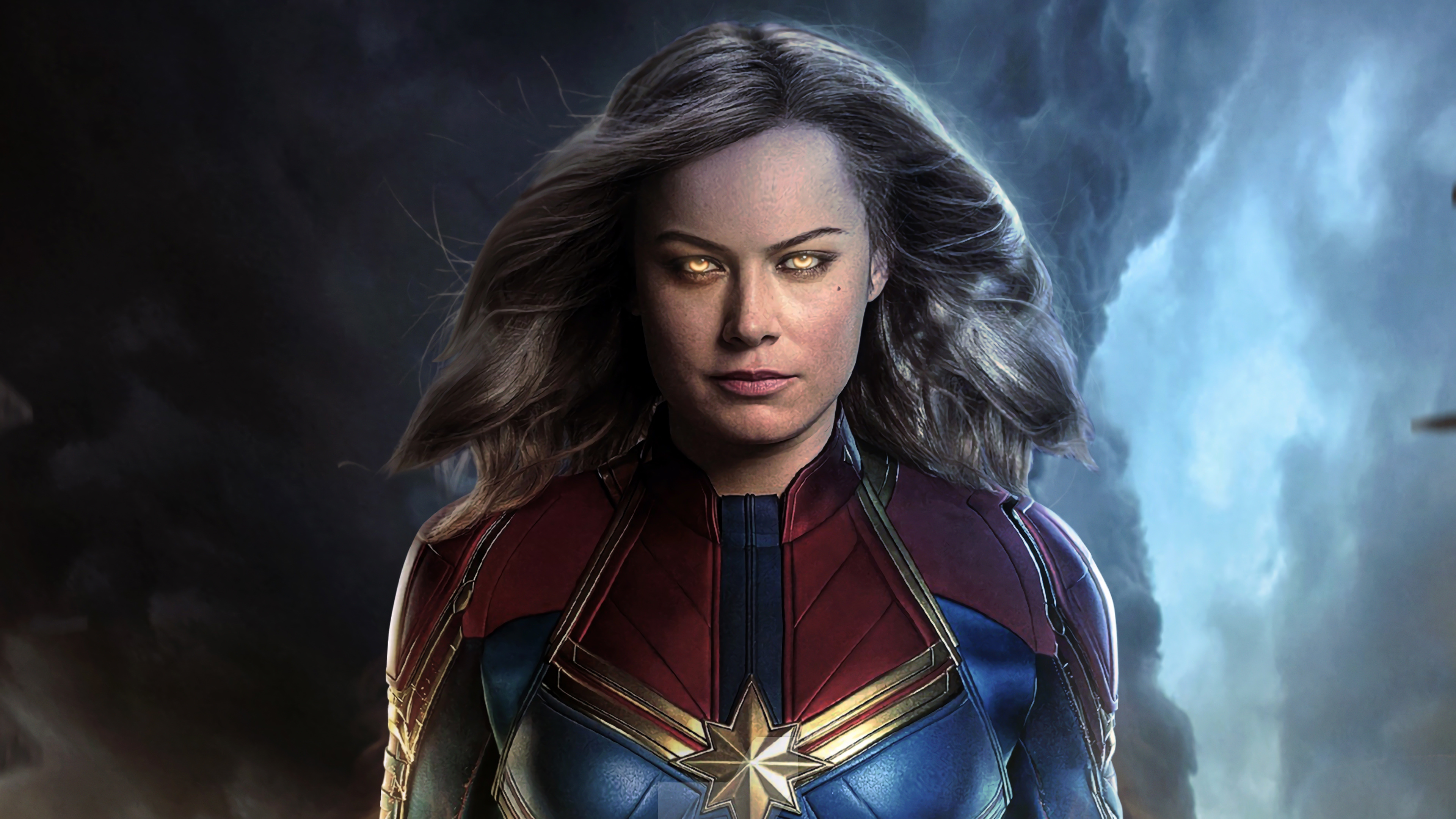 Captain Marvel Movie 2019 Brie Larson As Carol Danvers - HD Wallpaper 