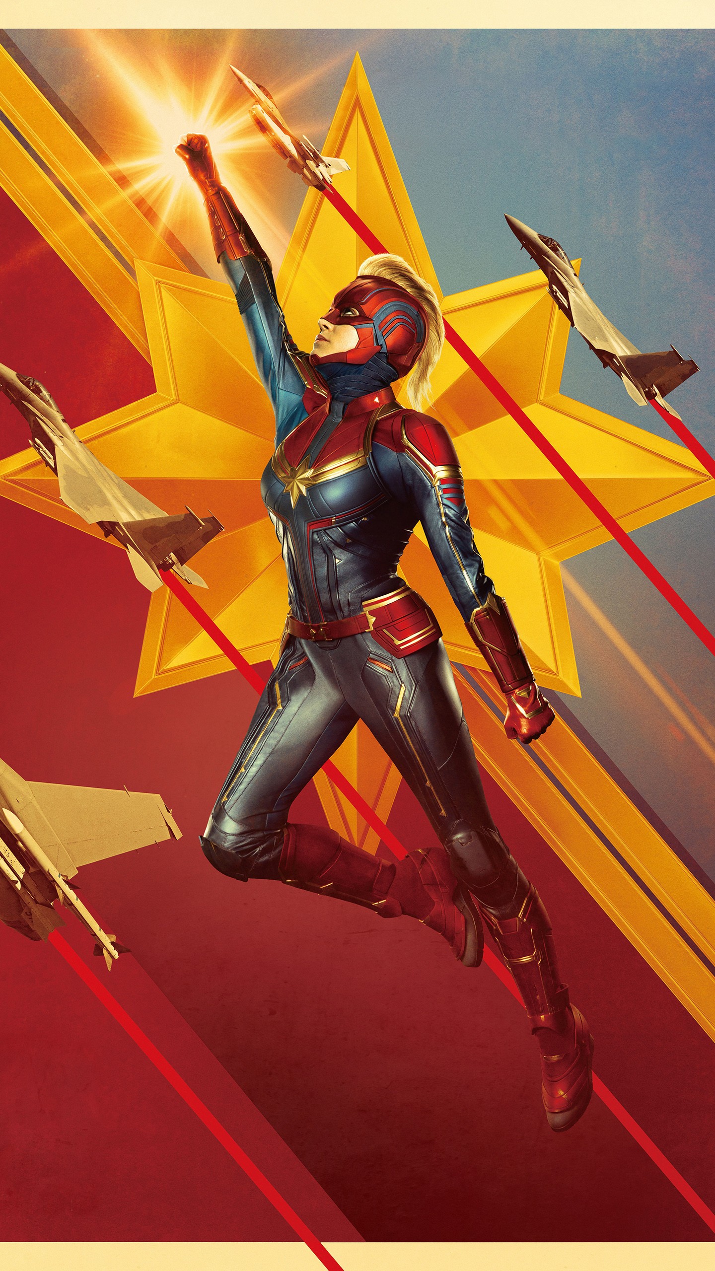 Captain Marvel Phone Wallpaper Hd - HD Wallpaper 