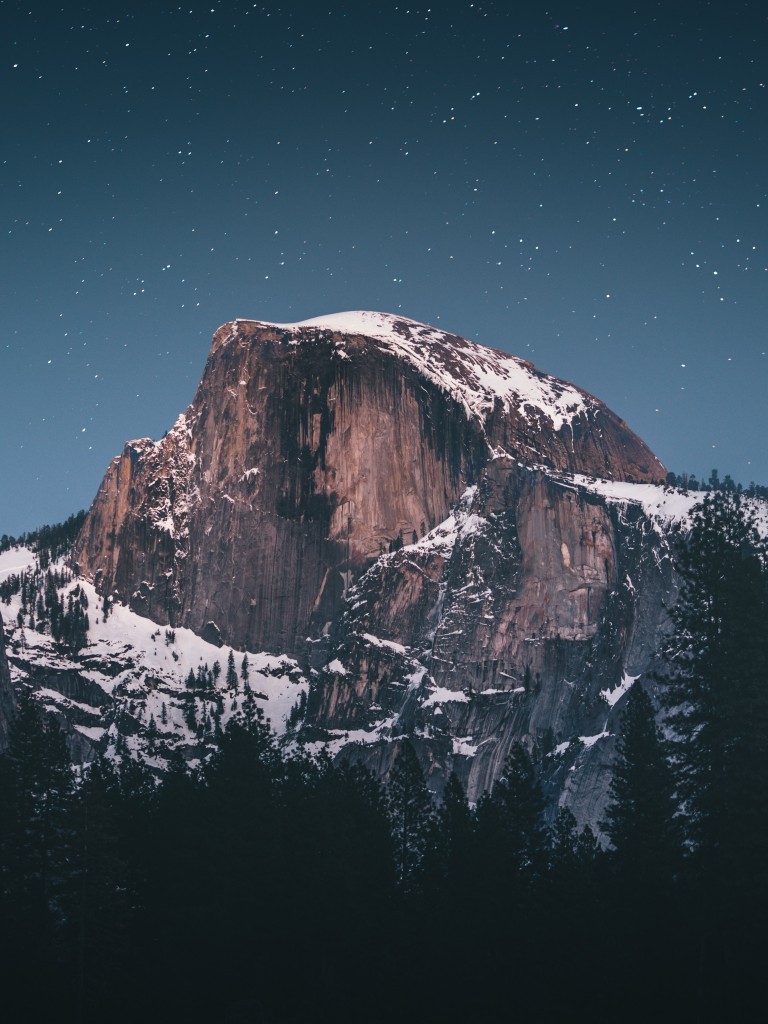 Stars, Mountain, Scenic, Snow, Night, Trees - Night Landscape 1920x1080 Stars - HD Wallpaper 