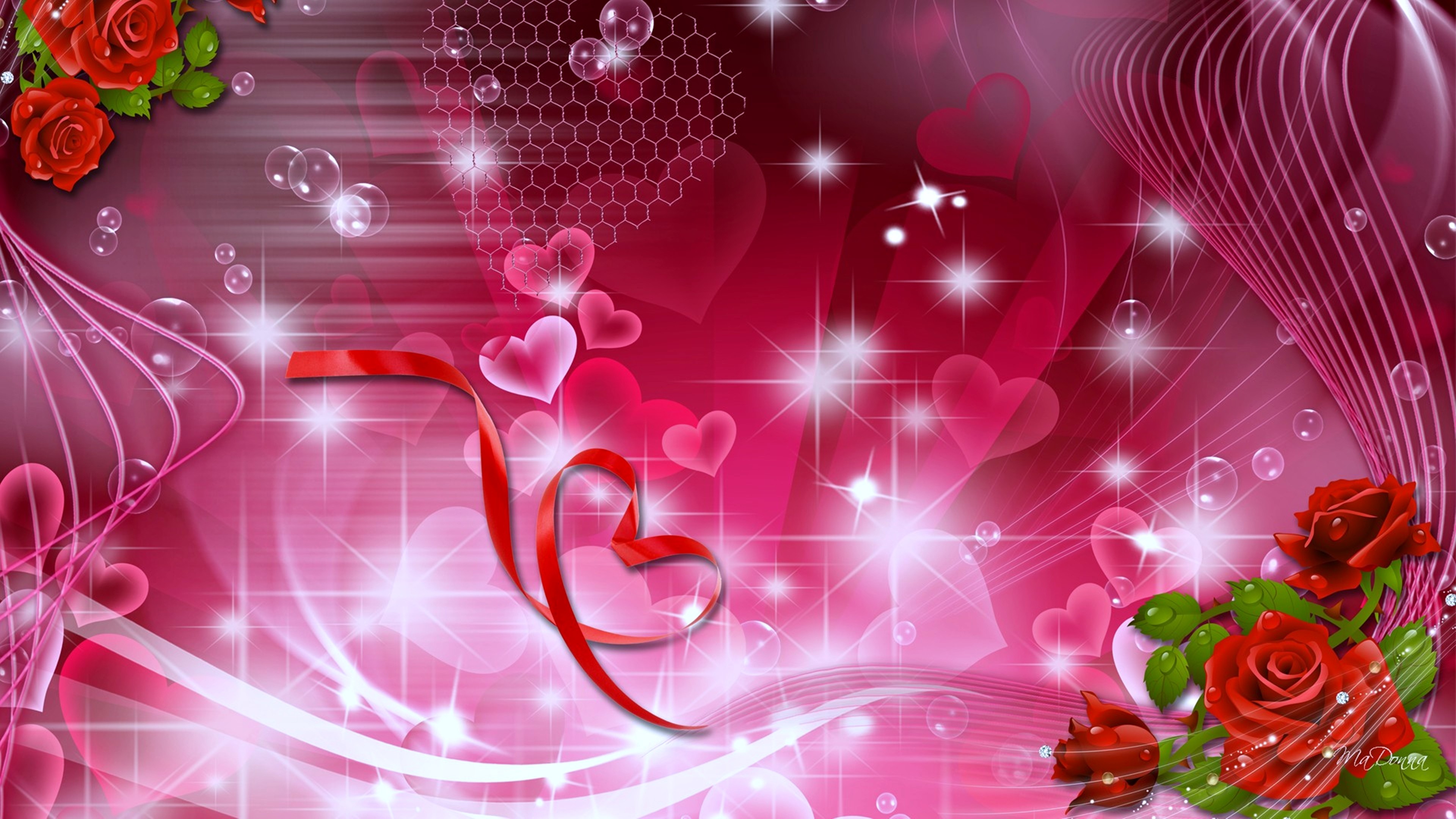 Liebe Romantic Herz Rose Kã¼nstlerisch Wallpaper - Love Background Images Hd  - 3840x2160 Wallpaper 