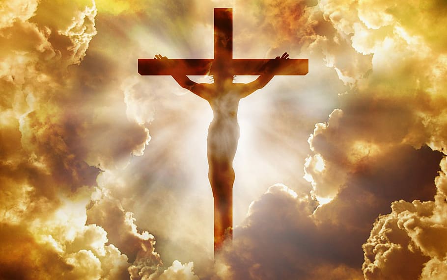 Sunrays Through Crucifixion Of Jesus, God, Holy Spirit, - John 3 16 Tamil - HD Wallpaper 