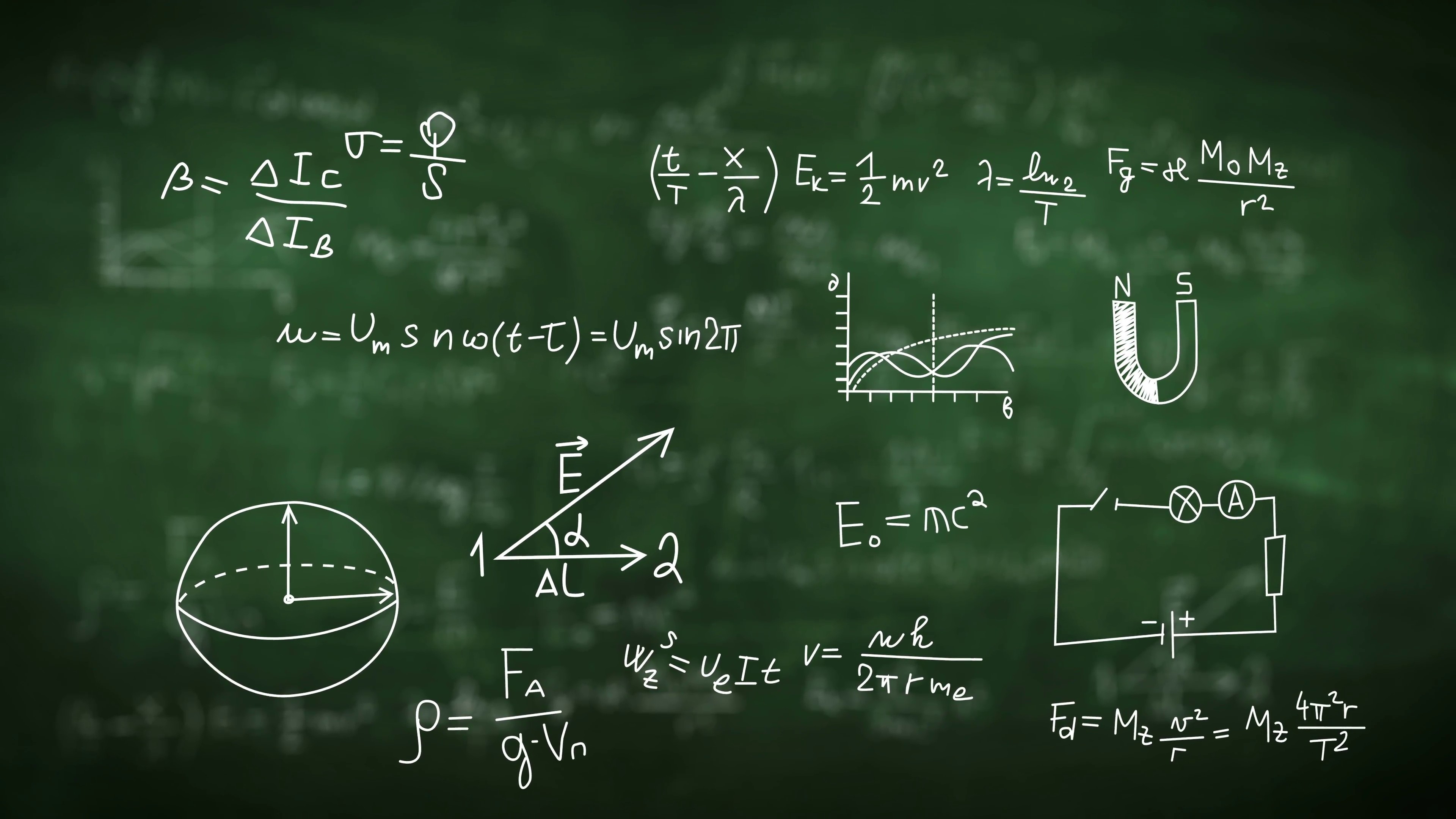 3840x2160, Chalkboard Hd Wallpapers 
 Data Id 68309 - Formulas Quimicas Y Fisicas - HD Wallpaper 