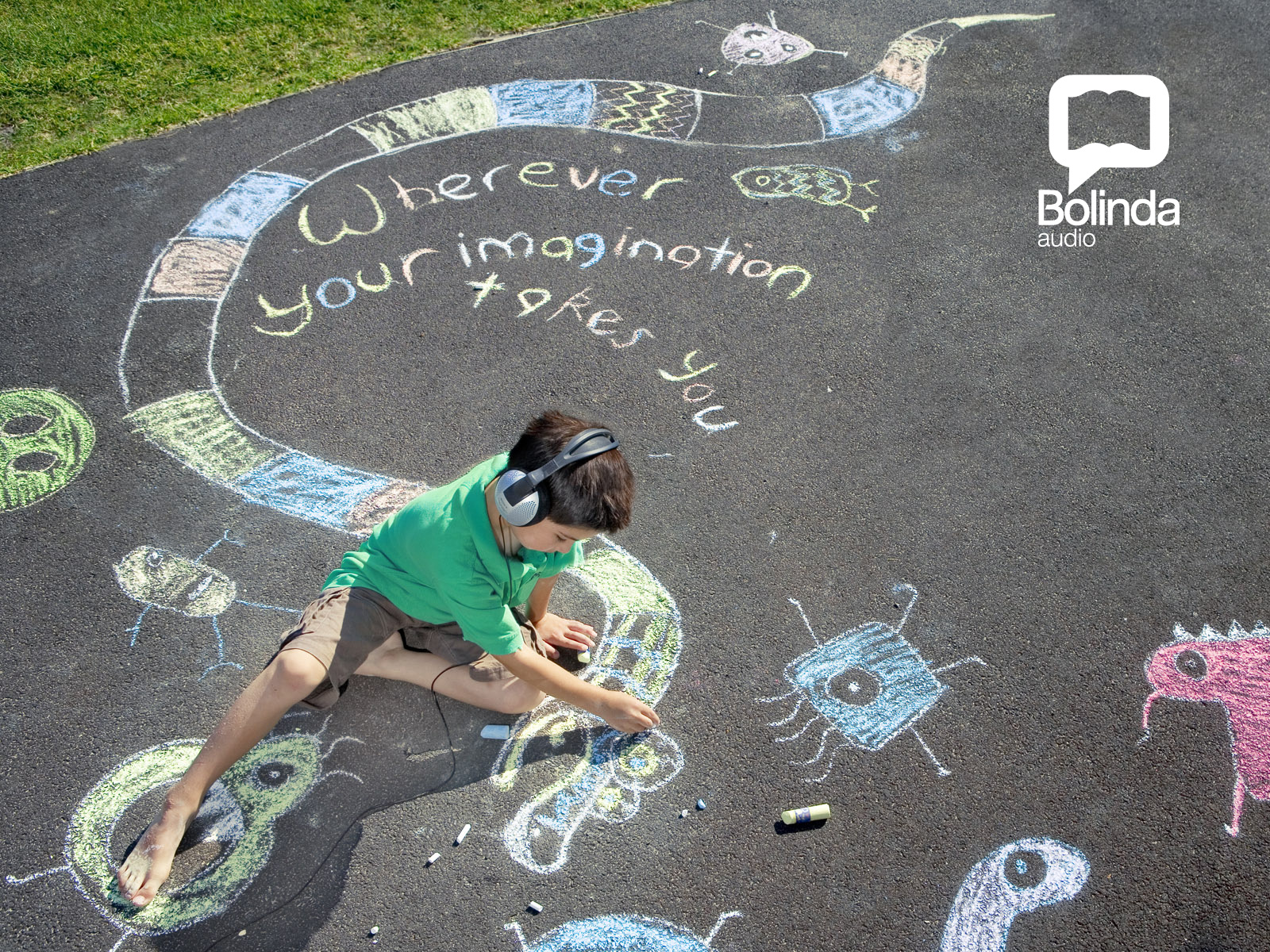 Chalk Wallpaper - Grass - HD Wallpaper 