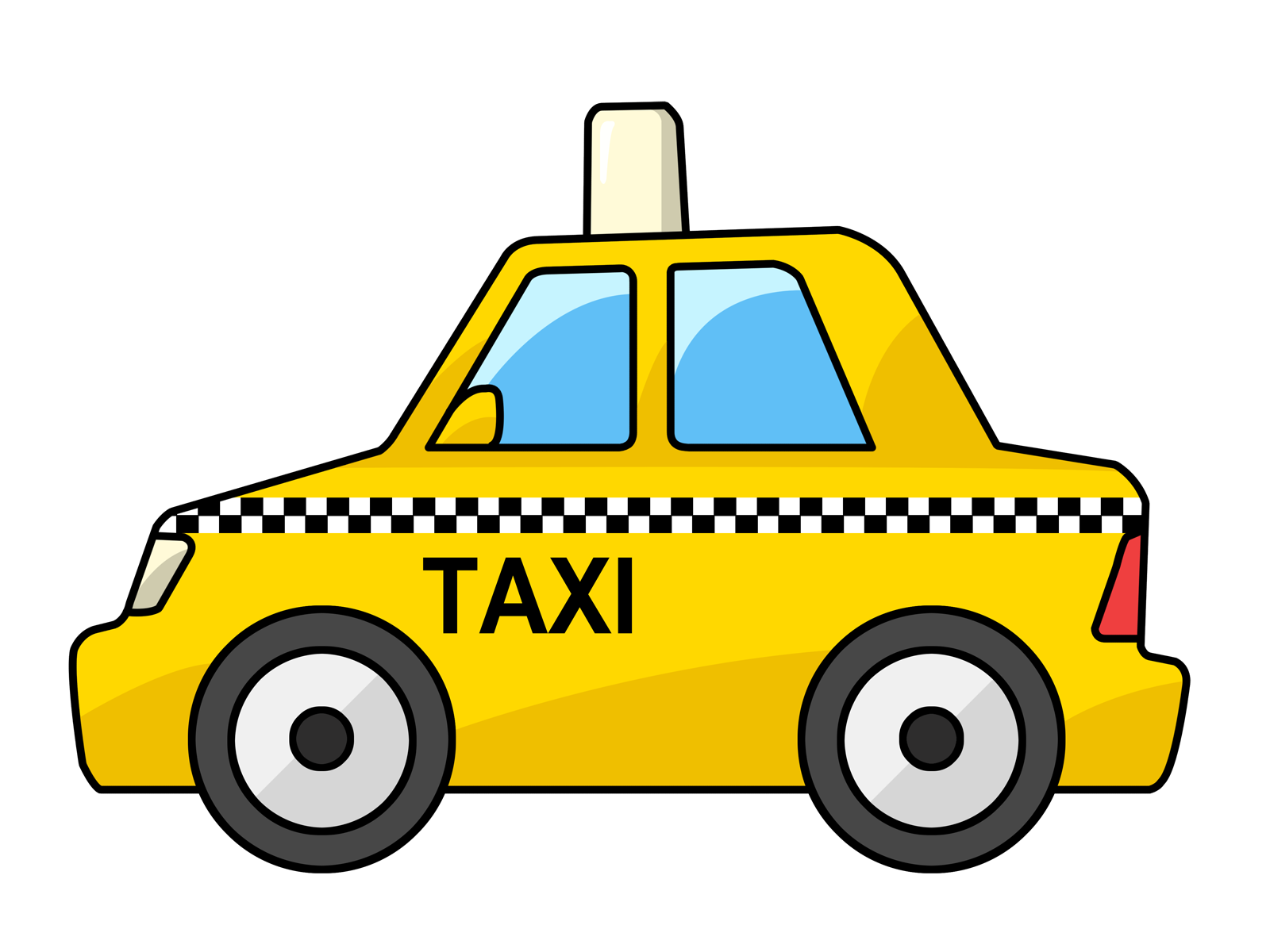 Free To Use Public Domain Taxi Clip Art - Taxi Cartoon - HD Wallpaper 