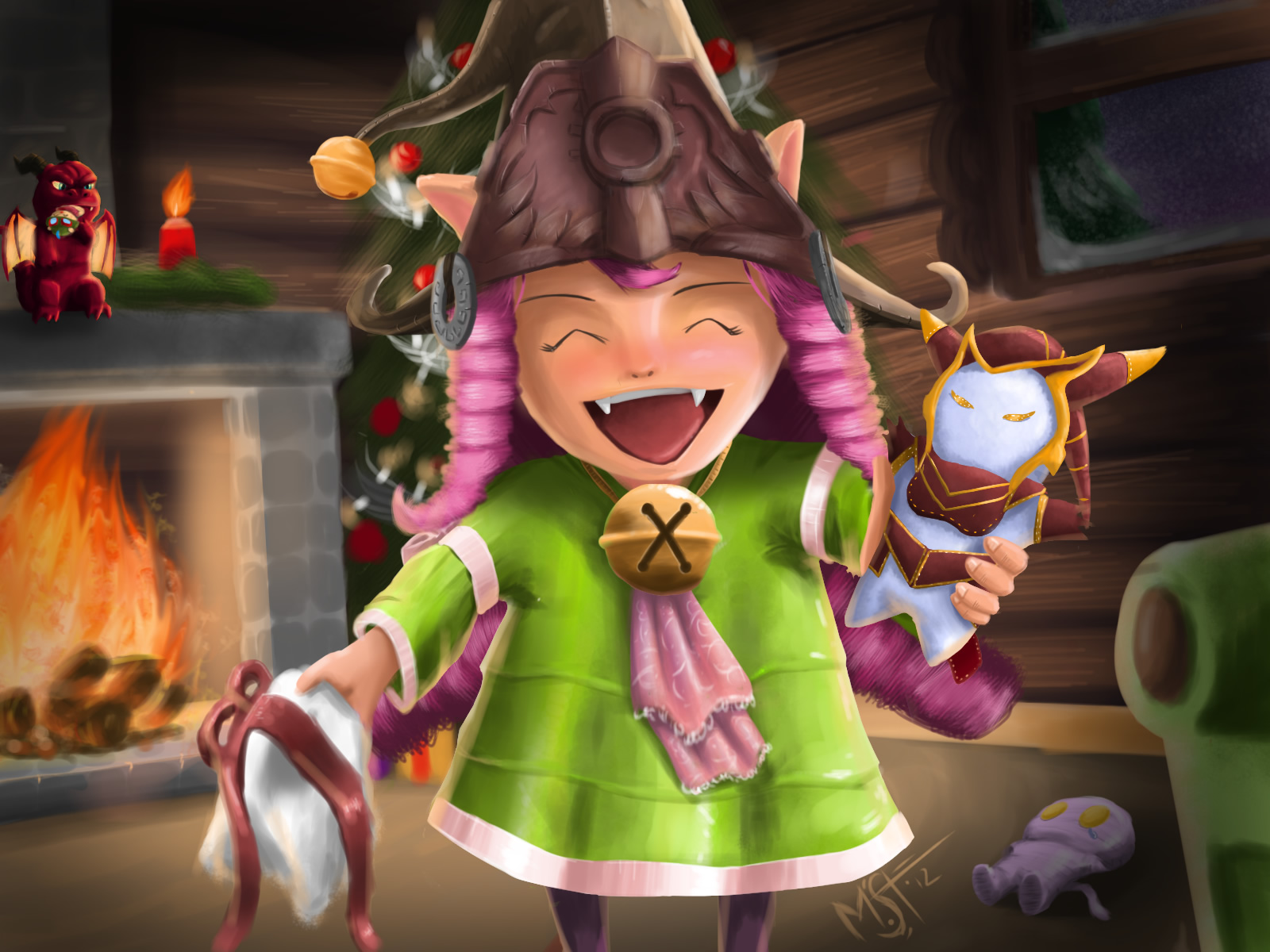 Christmas Lulu By Madmoki - League Of Legends Christmas Skin Concepts - HD Wallpaper 