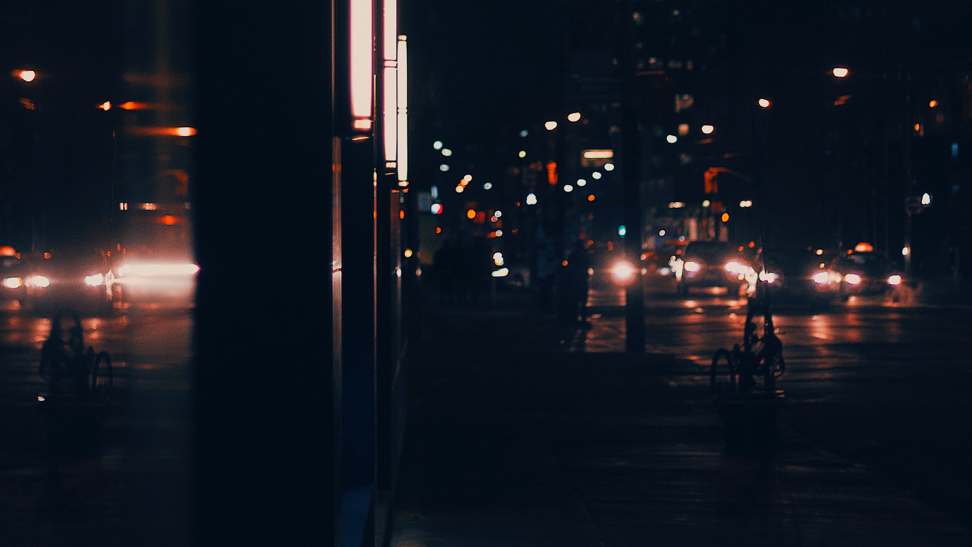 Wallpaper Night City, Street, Dark, Lights, Buildings, - Dark City Street Background - 1920x1080 Wallpaper Wallpaper Night City, Street, Dark, Lights, Buildings, - Dark City Street Background - 1920x1080 Wallpaper