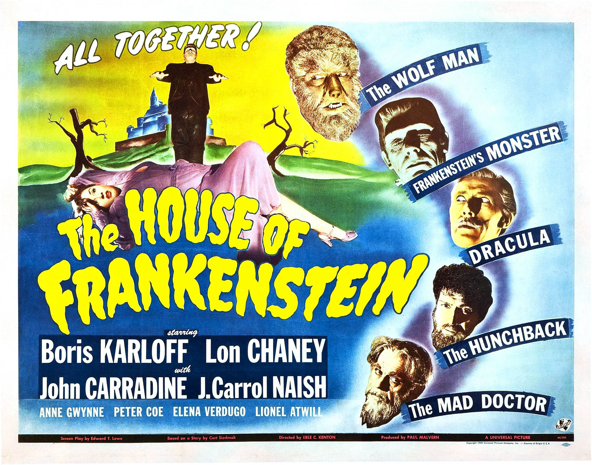 The House Of Frankenstein - House Of Frankenstein Movie Poster - HD Wallpaper 