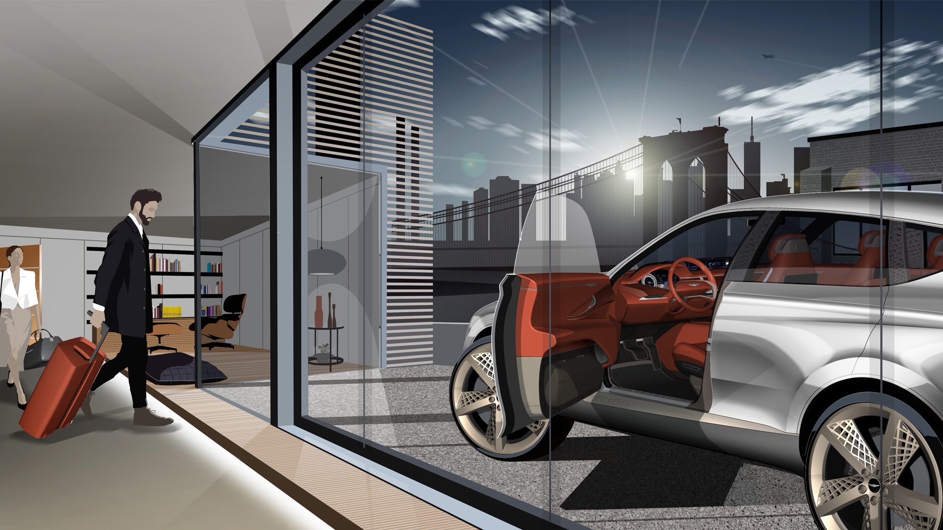 Genesis Gv80 Background Wallpaper - 2020 Hyundai Genesis Gv80 - HD Wallpaper 