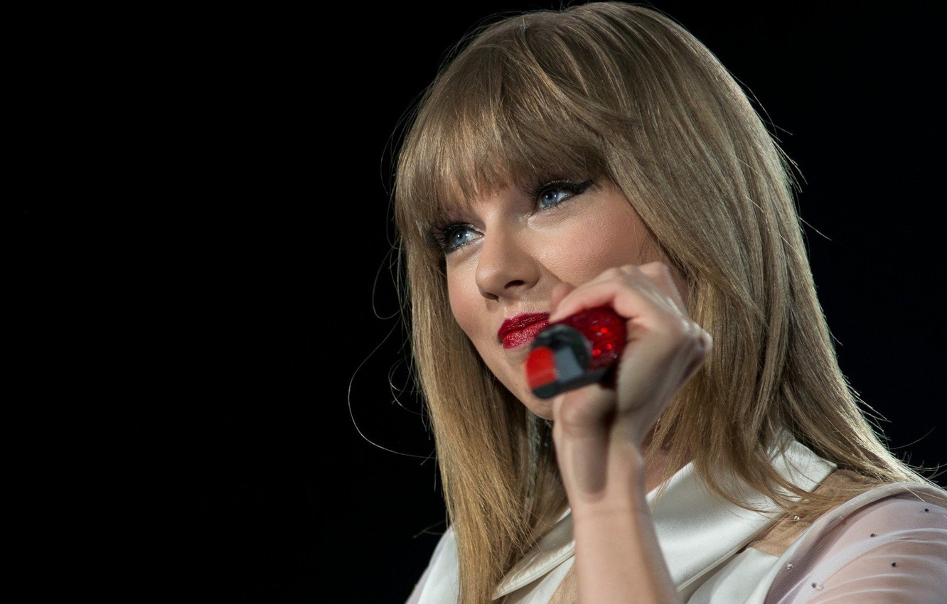 Photo Wallpaper Microphone, Taylor Swift, Price, Red - Girl - HD Wallpaper 
