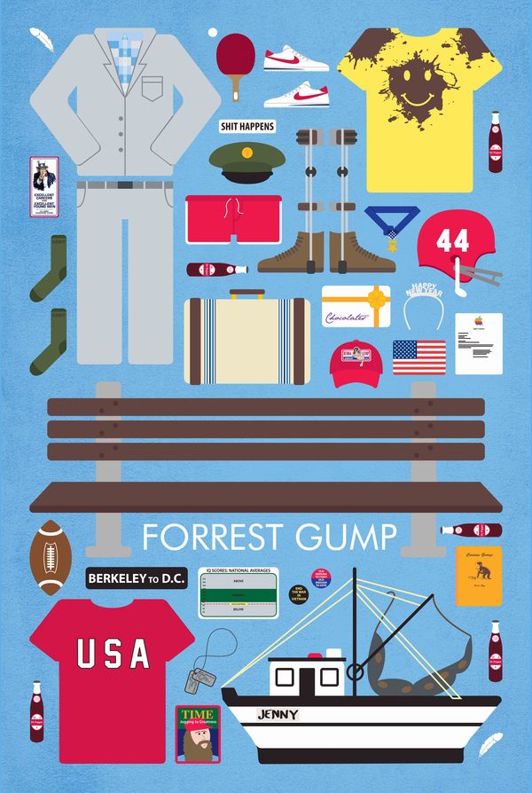 Forrest Gump, Movie, And Film Image - Forrest Gump Art Poster - HD Wallpaper 