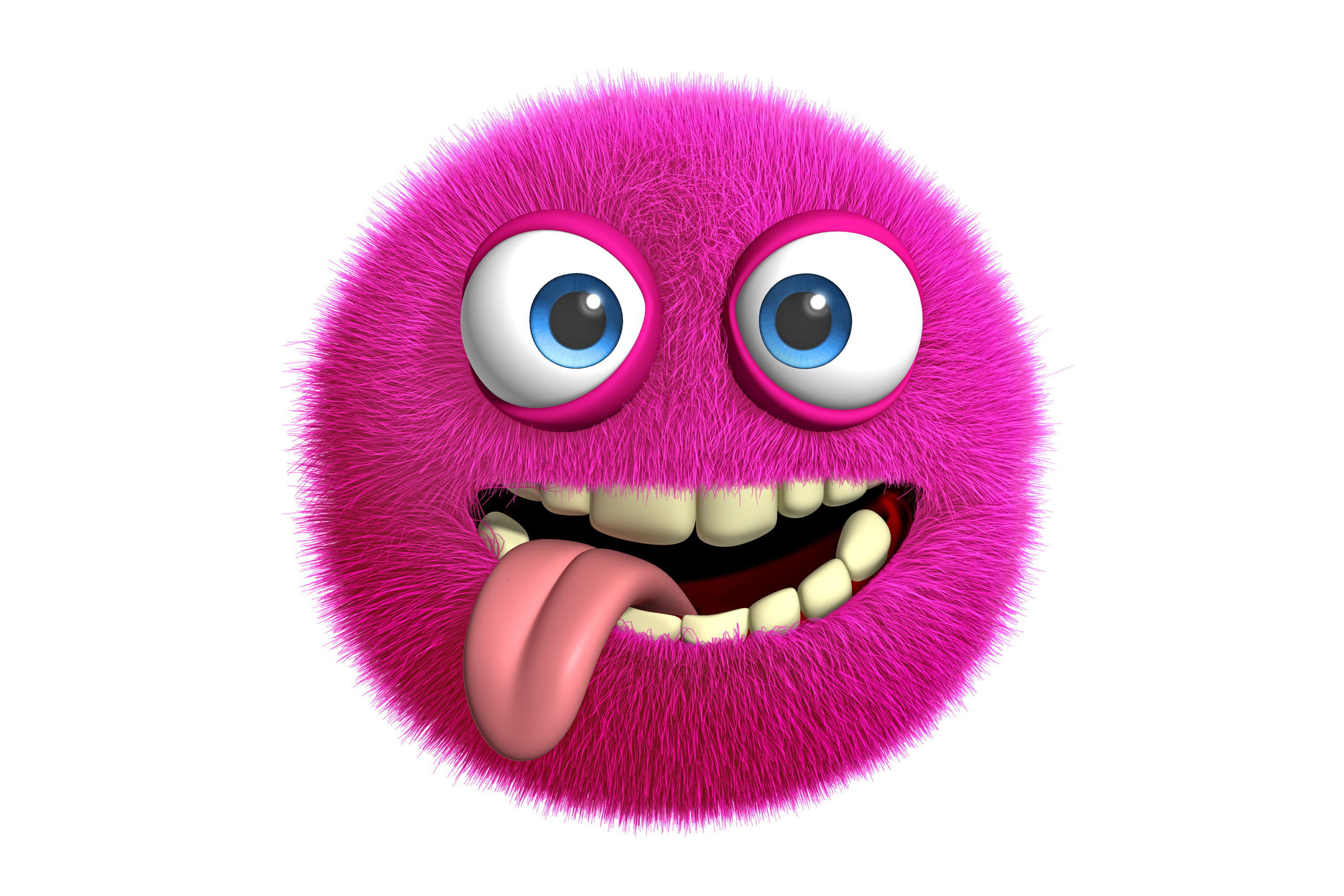 Wallpaper 3d, Monster, Cute, Fluffy, Funny, Face Wallpapers - 3d Cute Monsters - HD Wallpaper 