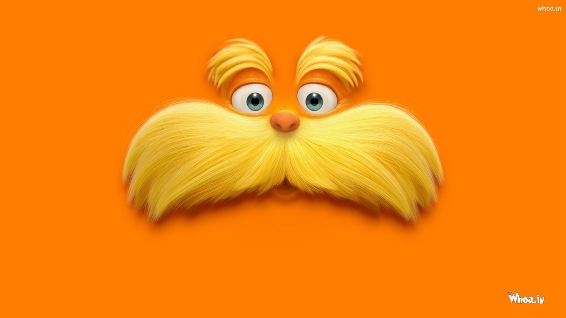 Funny Face With Big Mustache Hd Wallpaper 
 Data Src - Dr Seuss The Lorax - HD Wallpaper 