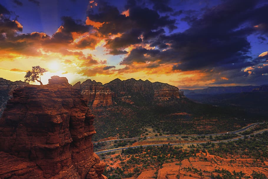 Sedona, United States, Arizona Sunset, Grand Canyon, - Canyon - HD Wallpaper 