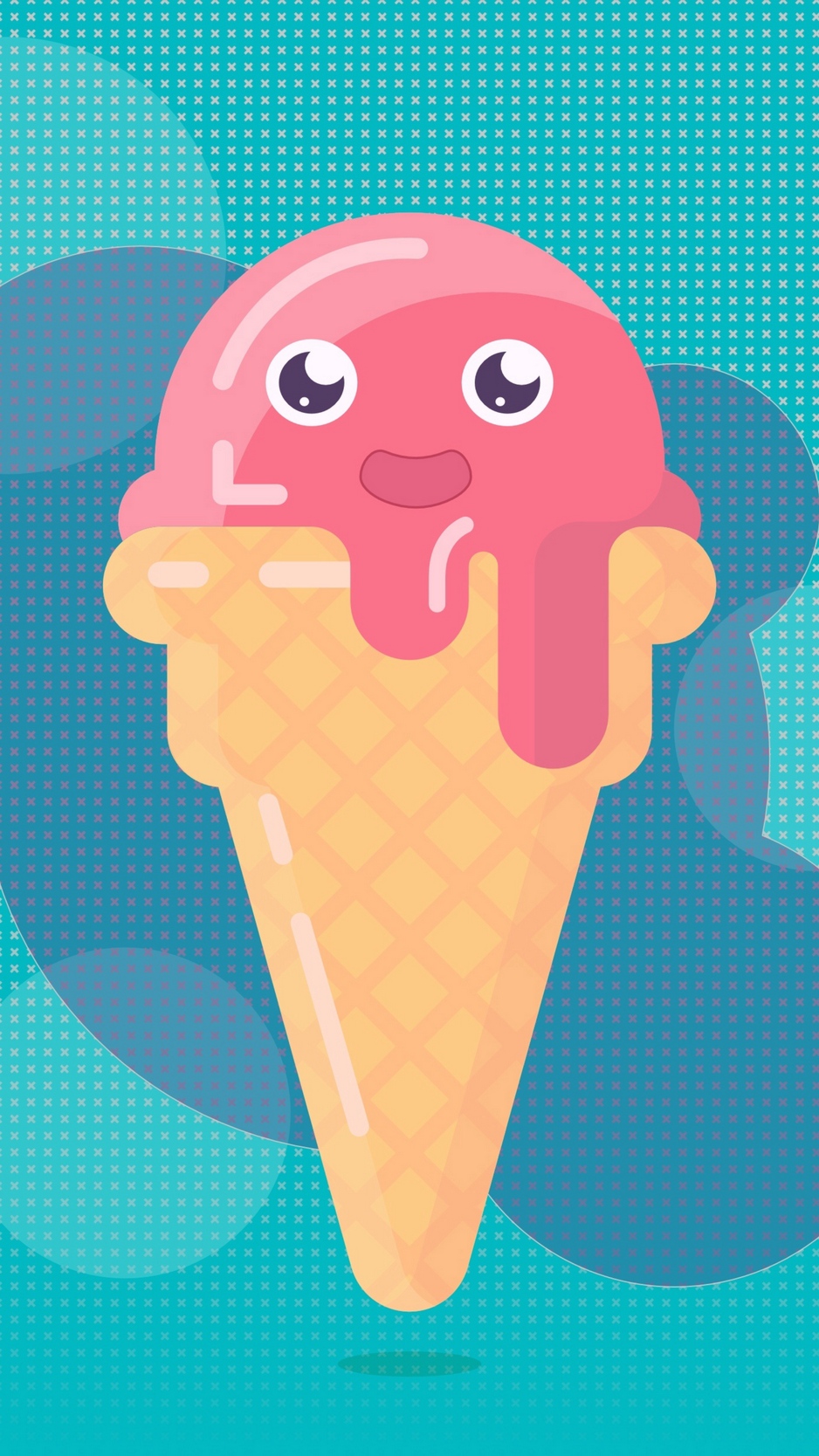Wallpaper Ice Cream, Horn, Funny, Face, Melting, Pink - Ice Cream - HD Wallpaper 