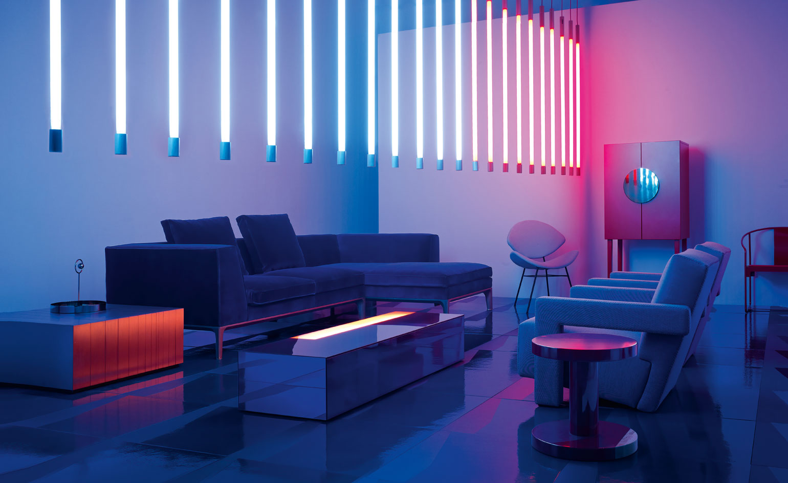 Neon Lights Interior Design - HD Wallpaper 