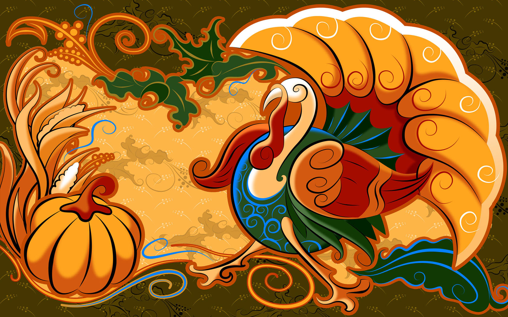 Background Thanksgiving Turkey - HD Wallpaper 