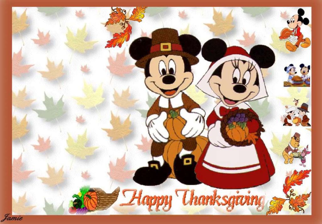Clipart Happy Thanksgiving Disney - HD Wallpaper 