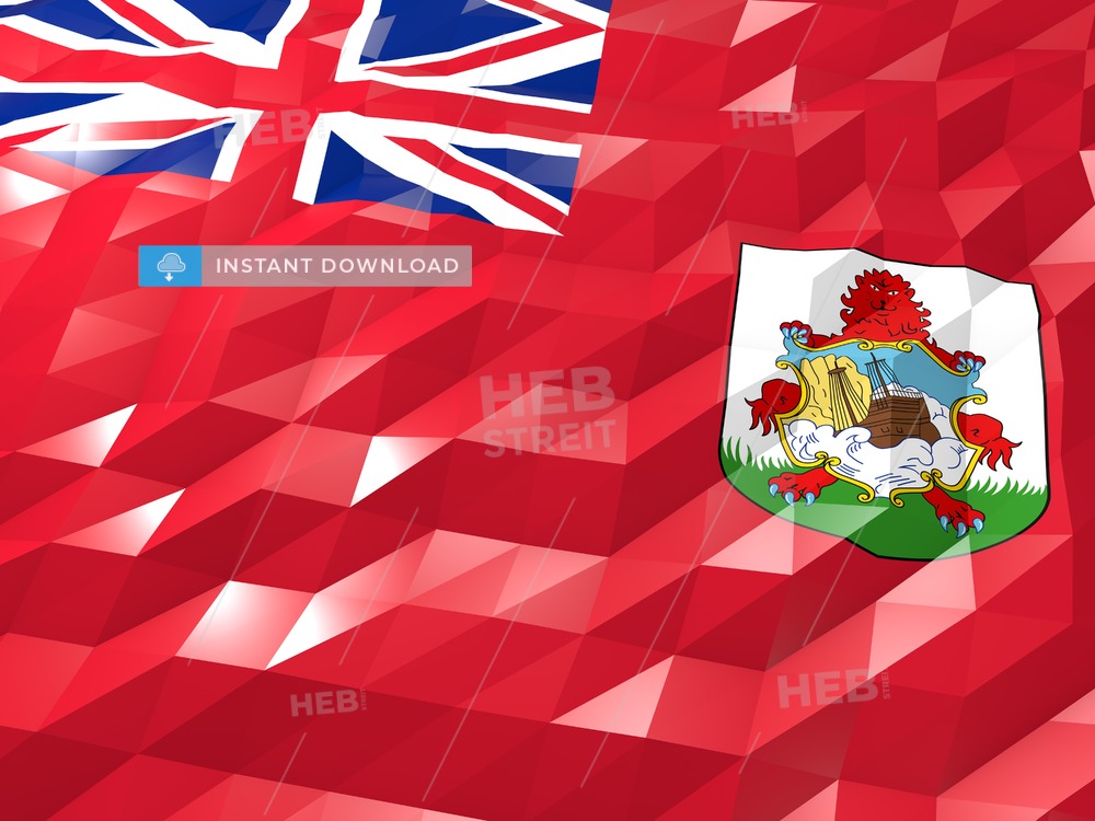 Flag Of Bermuda 3d Wallpaper Illustration - Fondos De Pantalla Con Simbolos Modernos - HD Wallpaper 