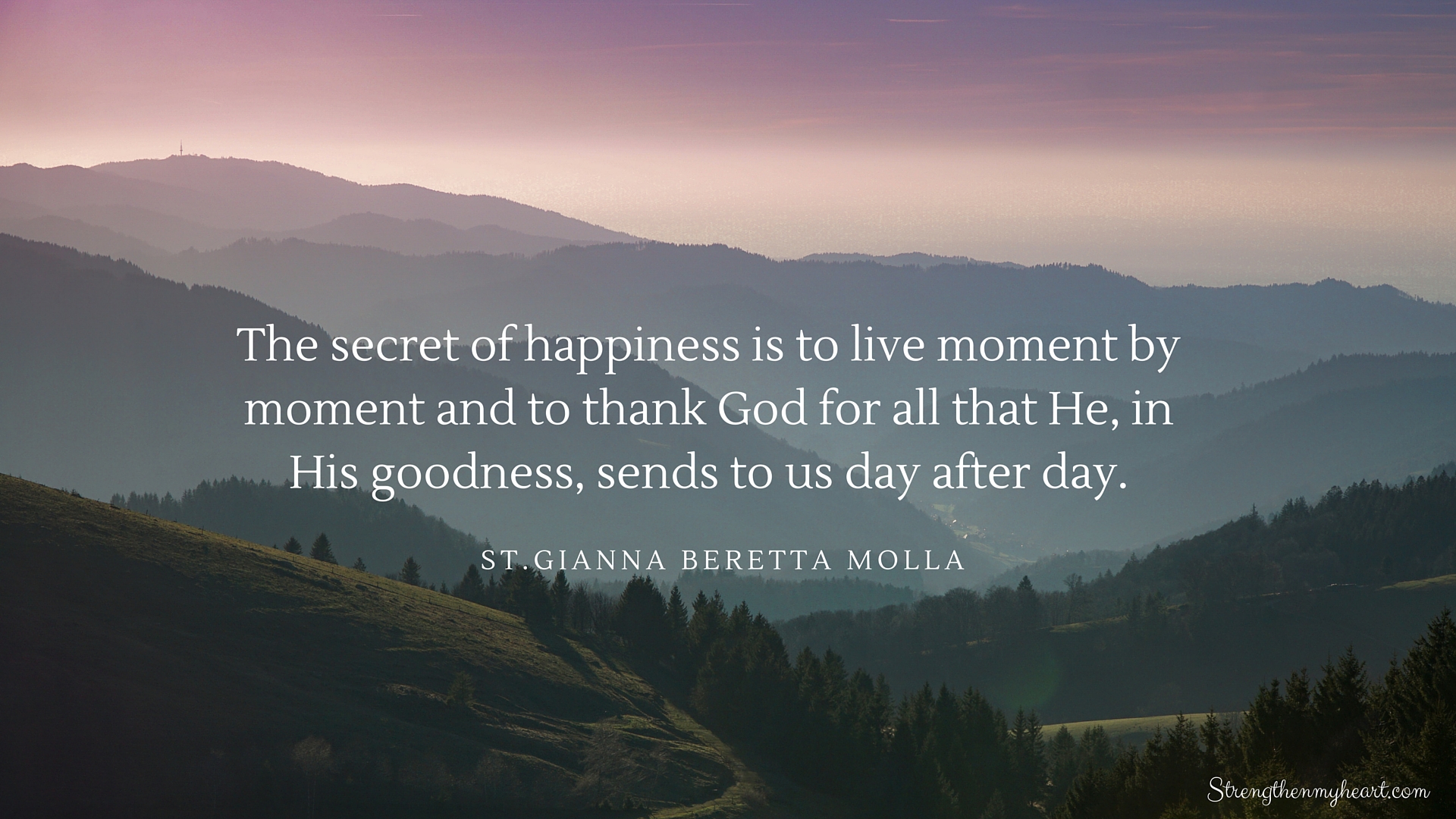 Secret To Happiness St Gianna - HD Wallpaper 
