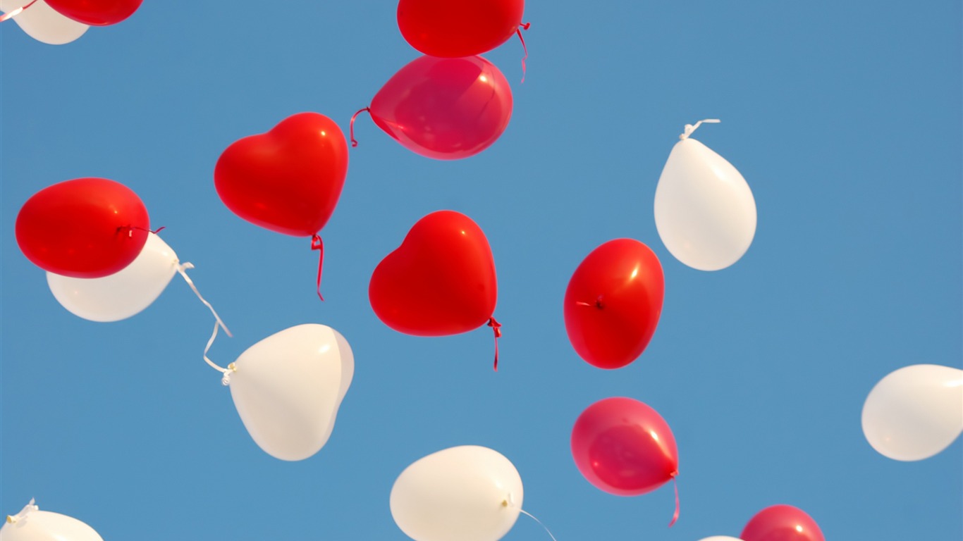 Happy Valentine 2016 Romantic Love Hd Wallpaper - Heart Balloon Images Hd - HD Wallpaper 