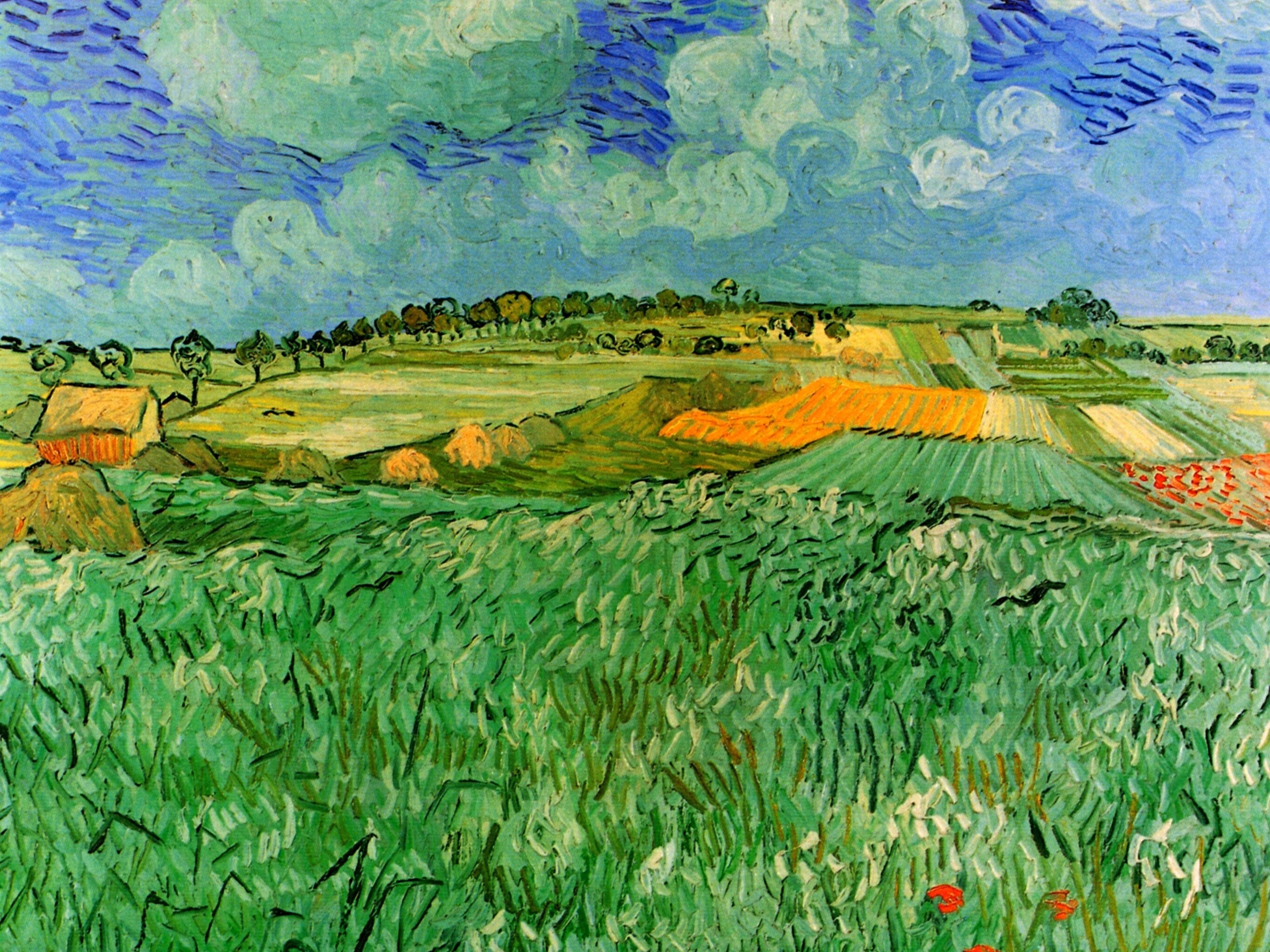 Van Gogh Plain Near Auvers - HD Wallpaper 
