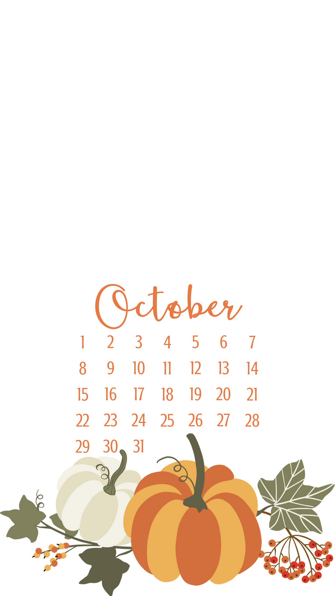 October Calendar Phone Wallpaper - October Calendar Wallpaper Phone -  1080x1920 Wallpaper 