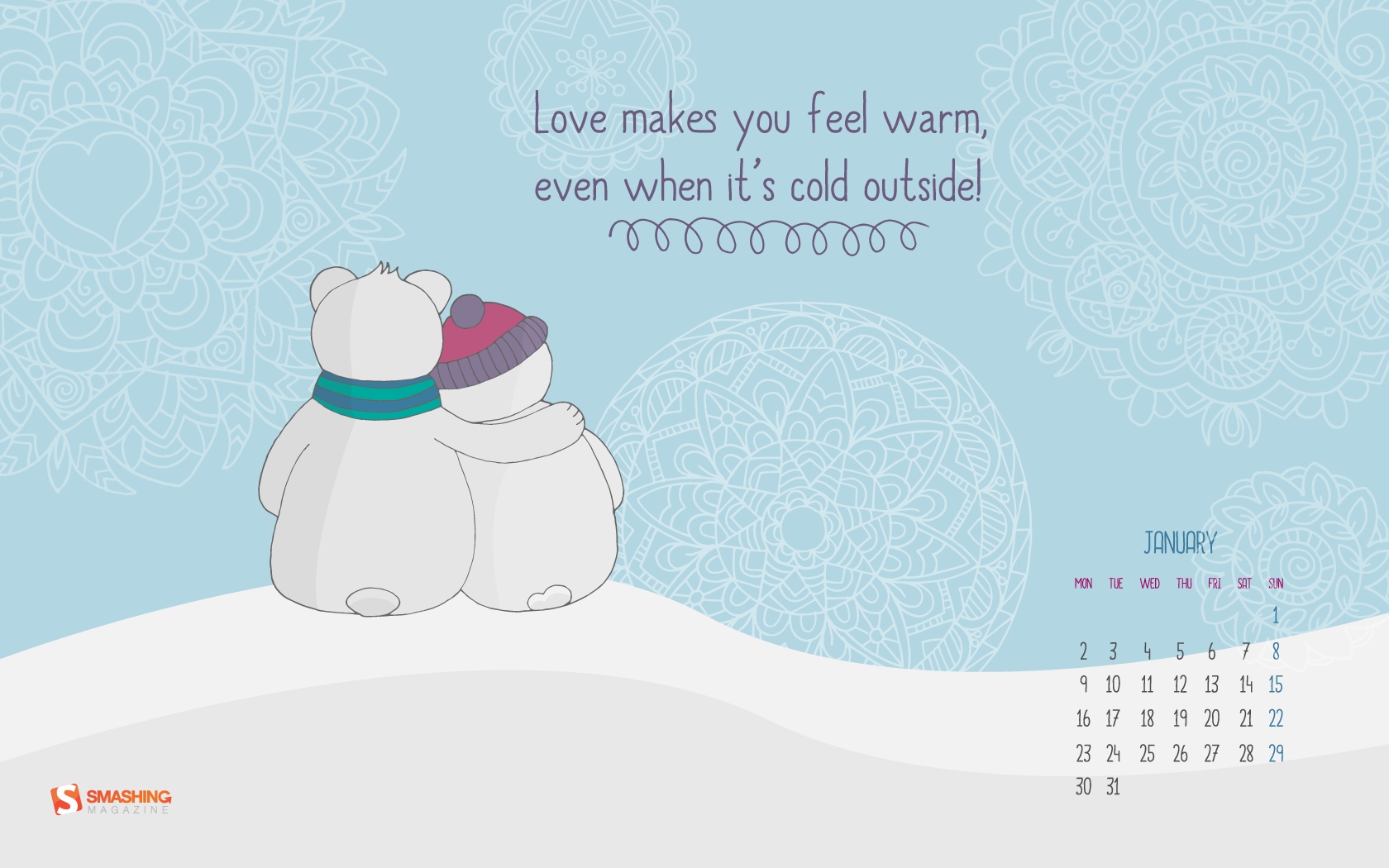 Month Year Calendar Wallpapers - Smashing Magazine Calendar 2018 - HD Wallpaper 