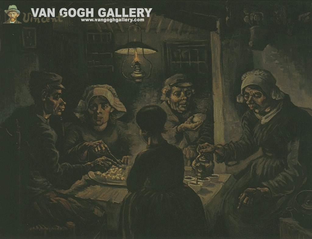 Potato Wallpaper - Vincent Van Gogh Potato Eaters Hd - HD Wallpaper 