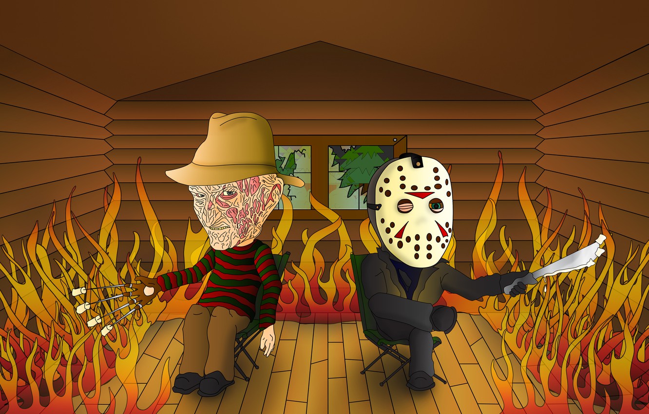 Photo Wallpaper House, Fire, Friday The 13th, The Trick, - Freddy Krueger Wallpapers Cartoon - HD Wallpaper 