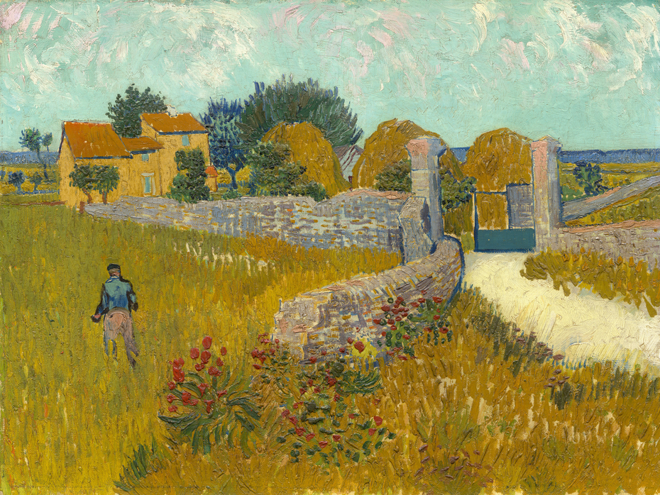 Farmhouse In Provence - Van Gogh Paintings Netherlands - HD Wallpaper 