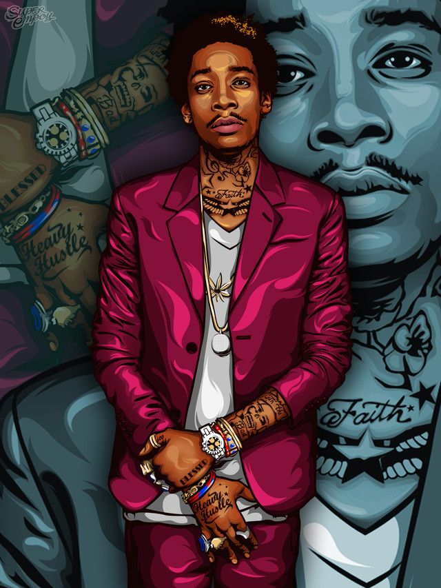 Cartoon Wallpaper Wiz Khalifa - HD Wallpaper 