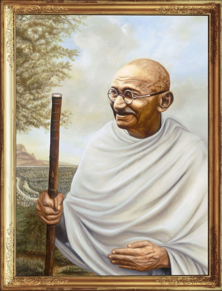 Mahatma Gandhi - HD Wallpaper 