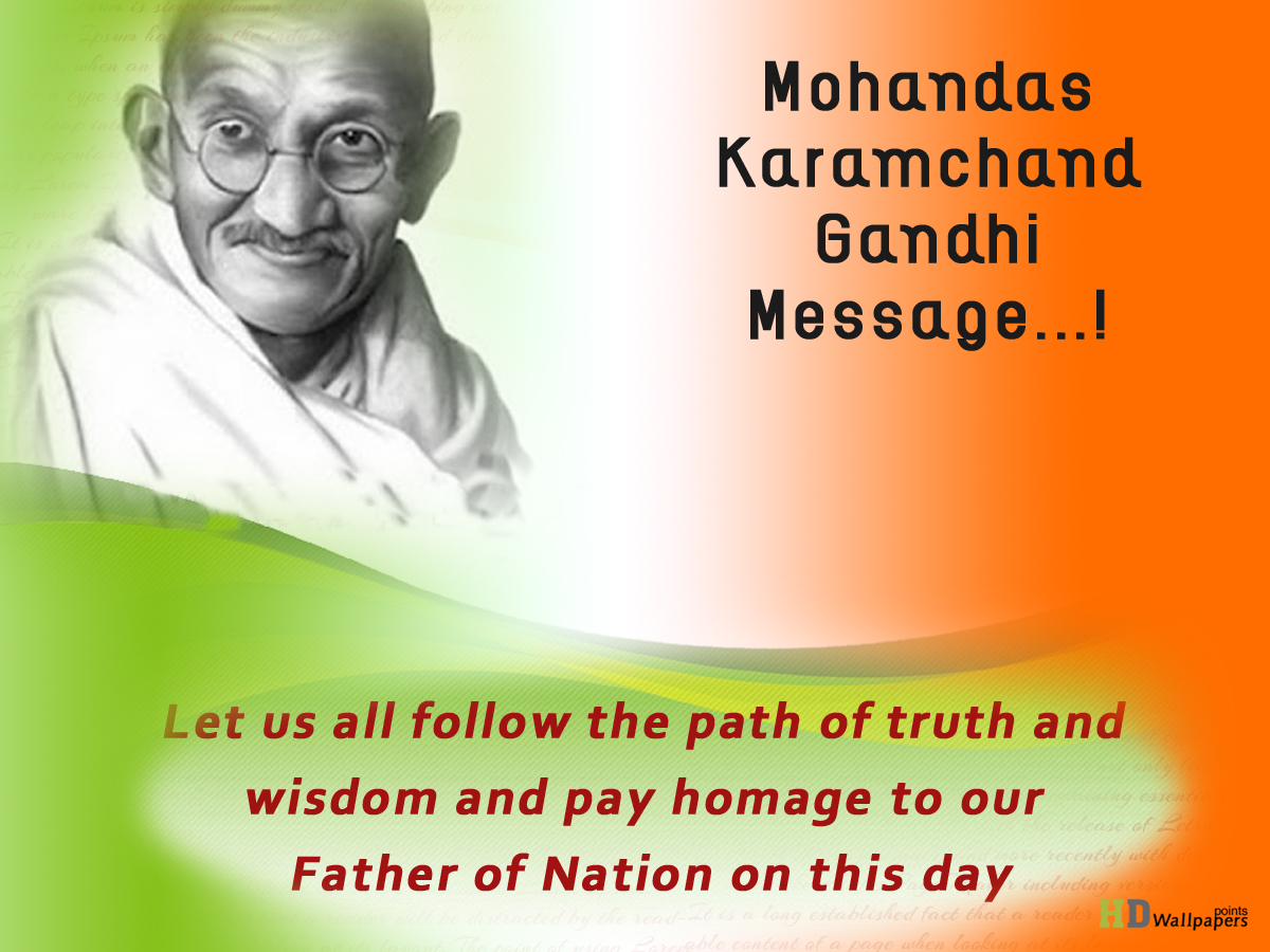 Gandhi Jayanti Quotes Wallpapers - 2 October Gandhi Jayanti - HD Wallpaper 
