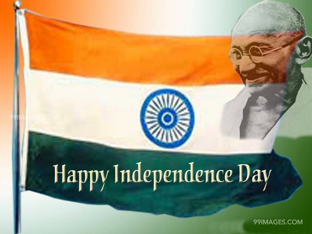 Happy Independence Day, Mahatma Gandhi - Independence Day With Gandhiji - HD Wallpaper 