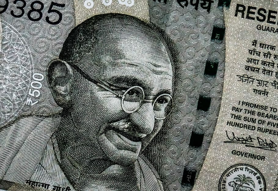 Indian Rupee Banknote, Closeup Photo Of Mahatma Gandhi, - India Rbi - HD Wallpaper 