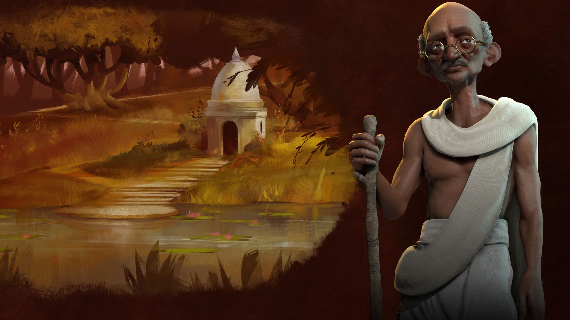 Civilization Vi Gandhi - HD Wallpaper 