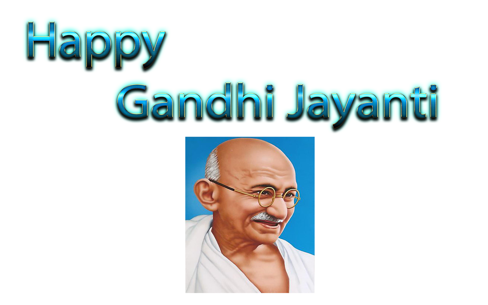 Happy Gandhi Jayanti Free Pictures - Poster - HD Wallpaper 
