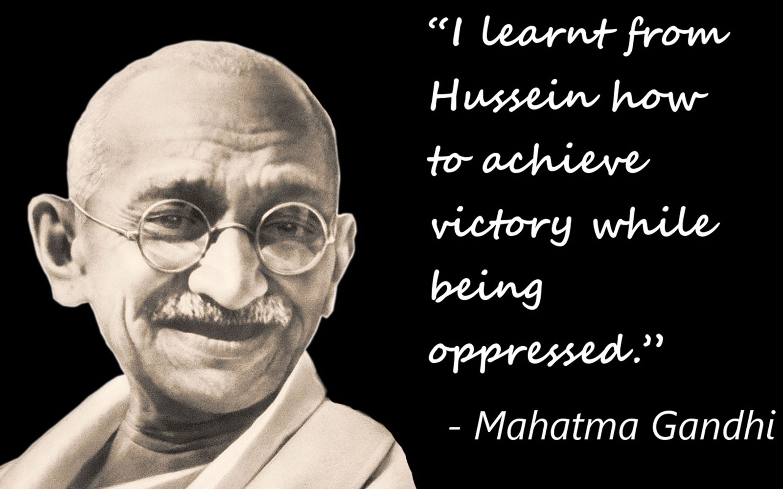 Bapu Gandhi Quotes Hd Wallpaper - Sayings Of Mahatma Gandhi About Imam Hussain - HD Wallpaper 
