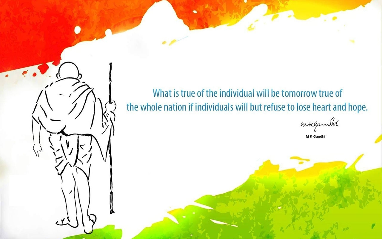 2nd October Gandhi Jayanti - HD Wallpaper 