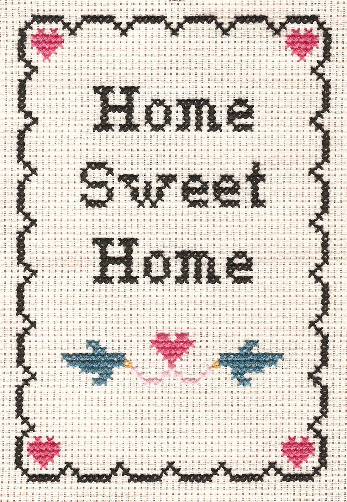Home Sweet Home - Cross-stitch - 1107x1600 Wallpaper 