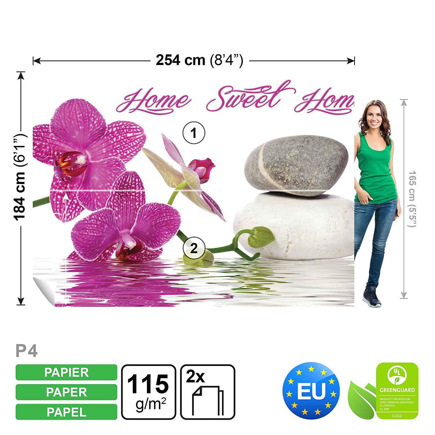 Tapete Orchidee Und Stein - HD Wallpaper 